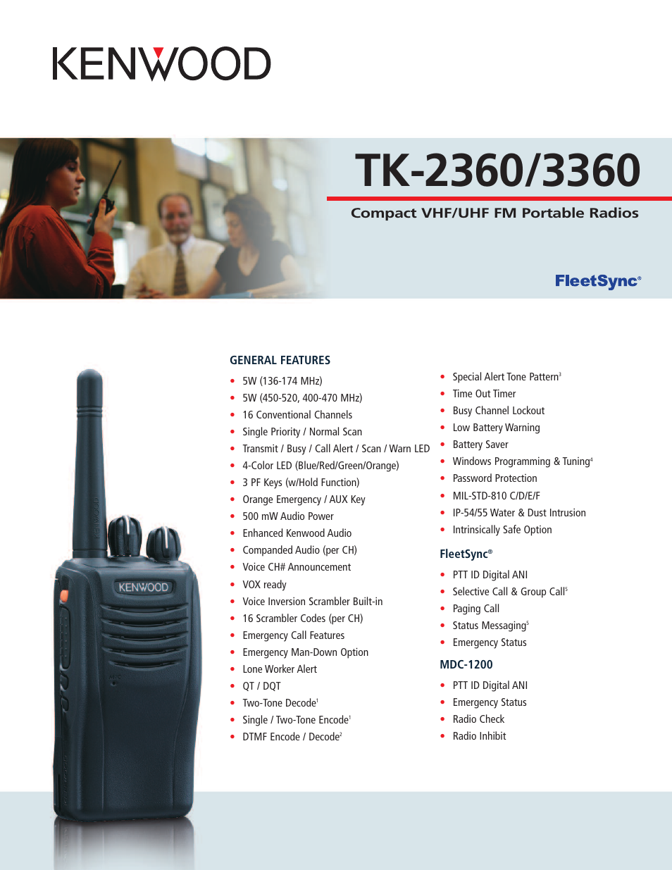 Kenwood TK-2360/3360 User Manual | 2 pages