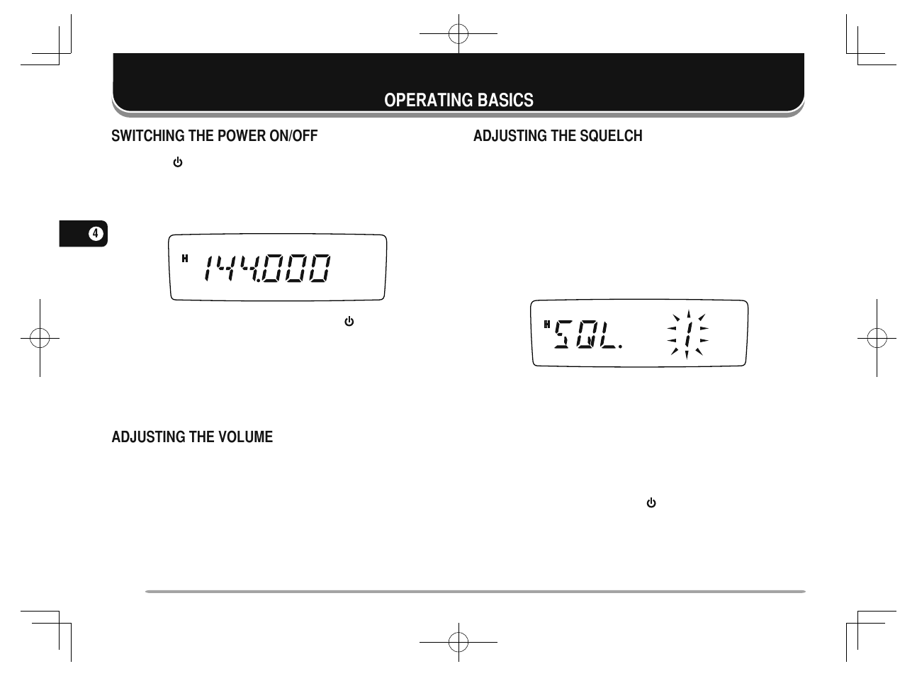 14 operating basics, Operating basics | Kenwood TM-281A User Manual | Page 21 / 81