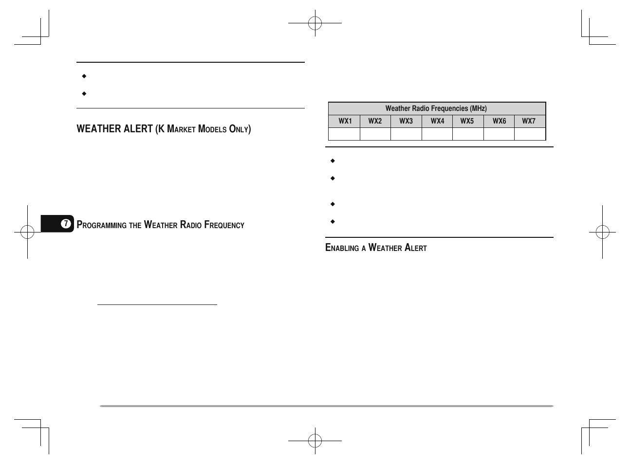 Weather alert (k m | Kenwood TM-281A User Manual | Page 43 / 81