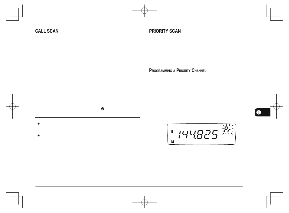 Call scan, Priority scan | Kenwood TM-281A User Manual | Page 50 / 81