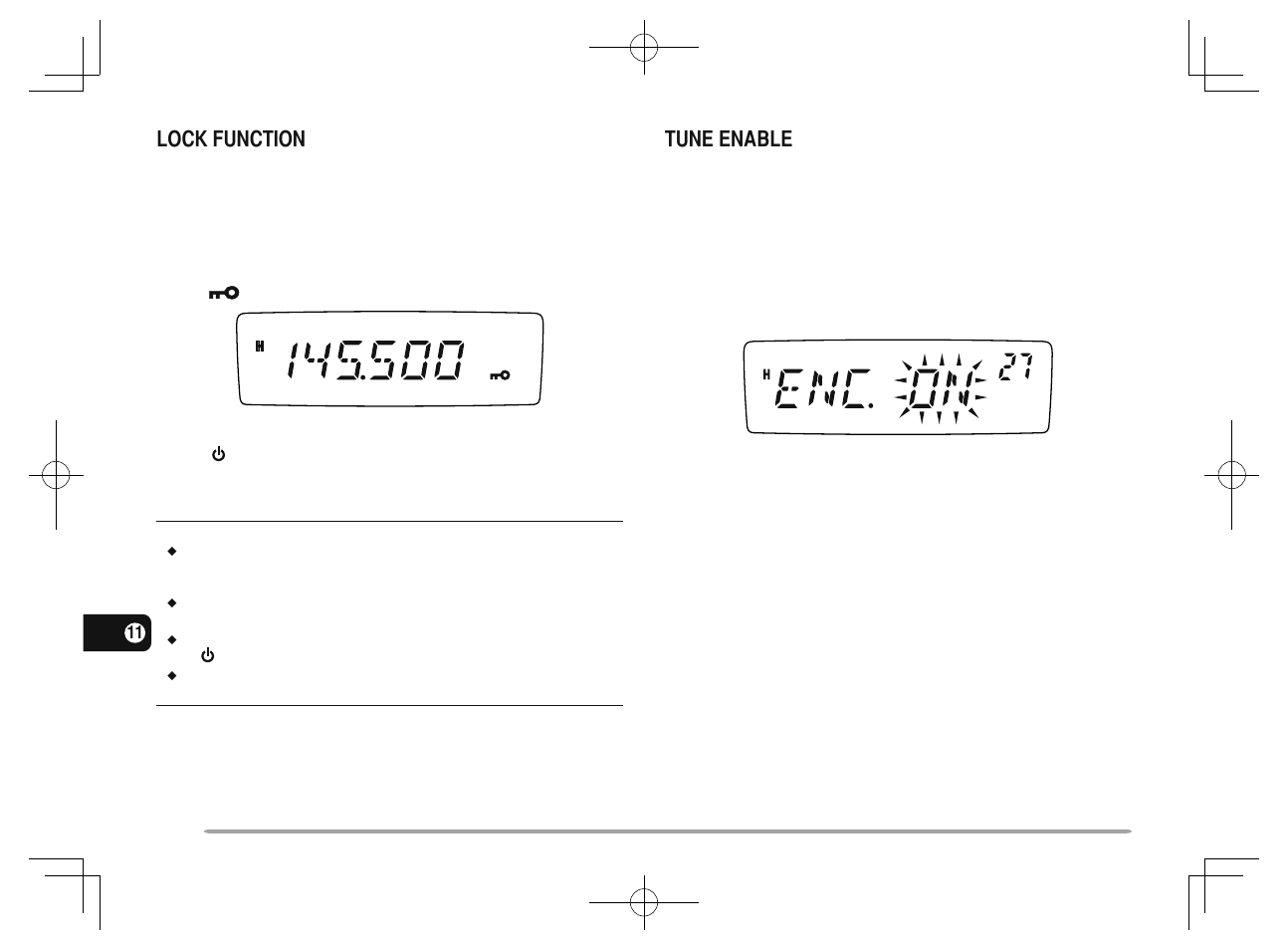 Lock function, Tune enable | Kenwood TM-281A User Manual | Page 65 / 81