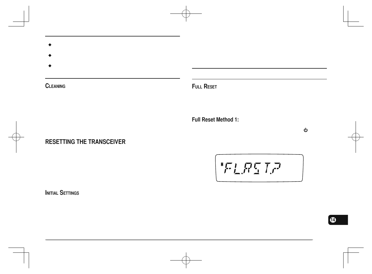 Resetting the transceiver | Kenwood TM-281A User Manual | Page 74 / 81