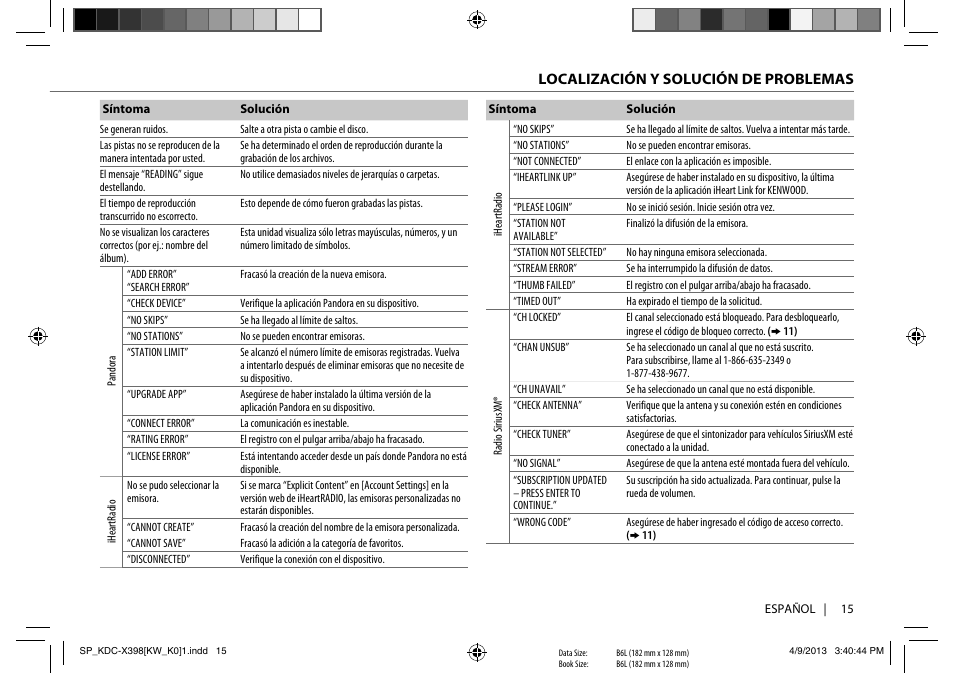 Kenwood KMR-D358 User Manual | Page 47 / 52