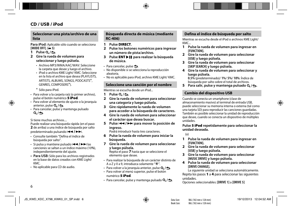 Kenwood KDC-X798 User Manual | Page 54 / 80