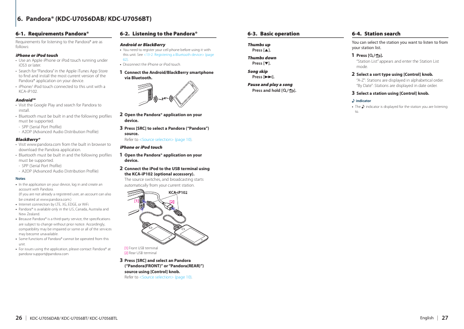 Kenwood KDC-U7056BT User Manual | Page 13 / 41