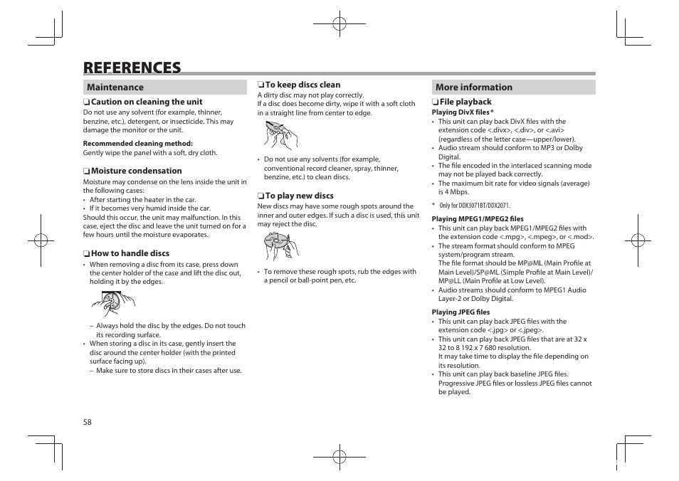 References | Kenwood DDX771 User Manual | Page 58 / 68