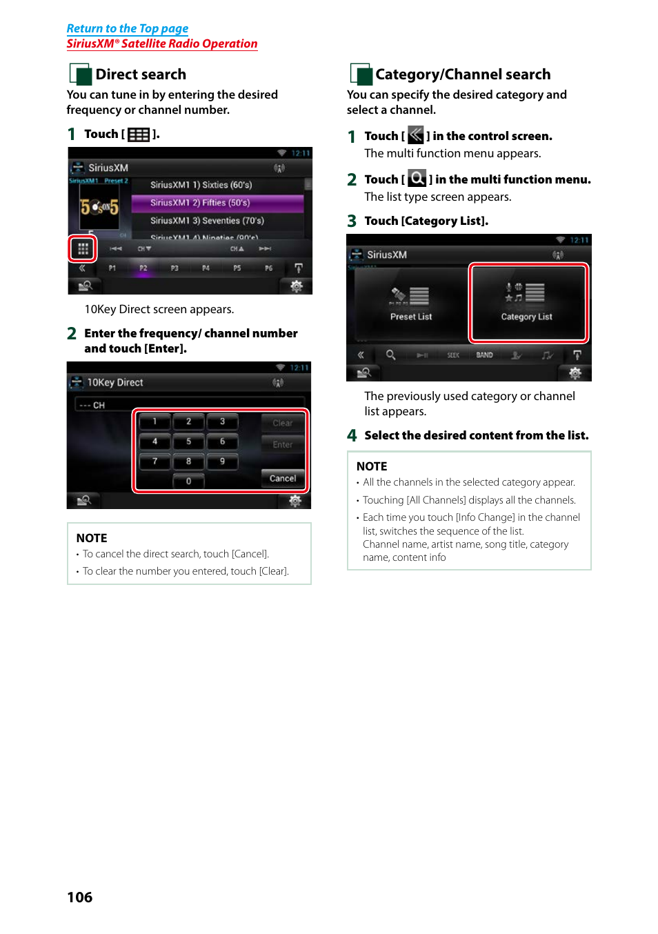 Direct search (p.106) | Kenwood DNN991HD User Manual | Page 107 / 178