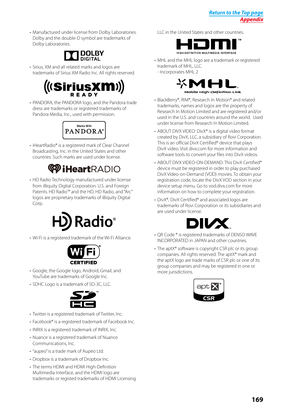 Kenwood DNN991HD User Manual | Page 170 / 178