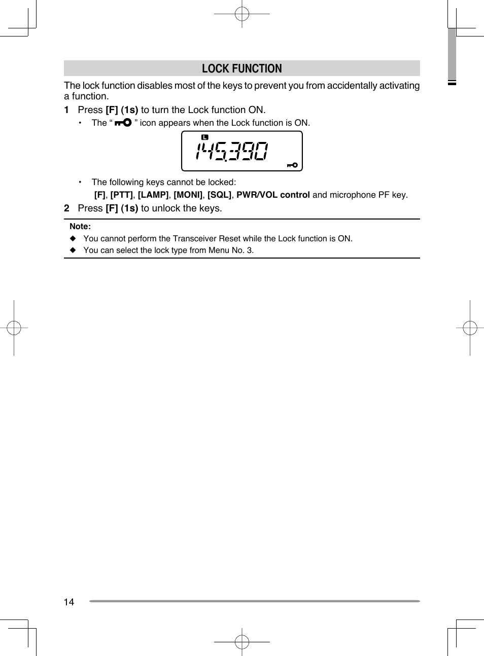 Lock function | Kenwood TH-K20A User Manual | Page 22 / 68