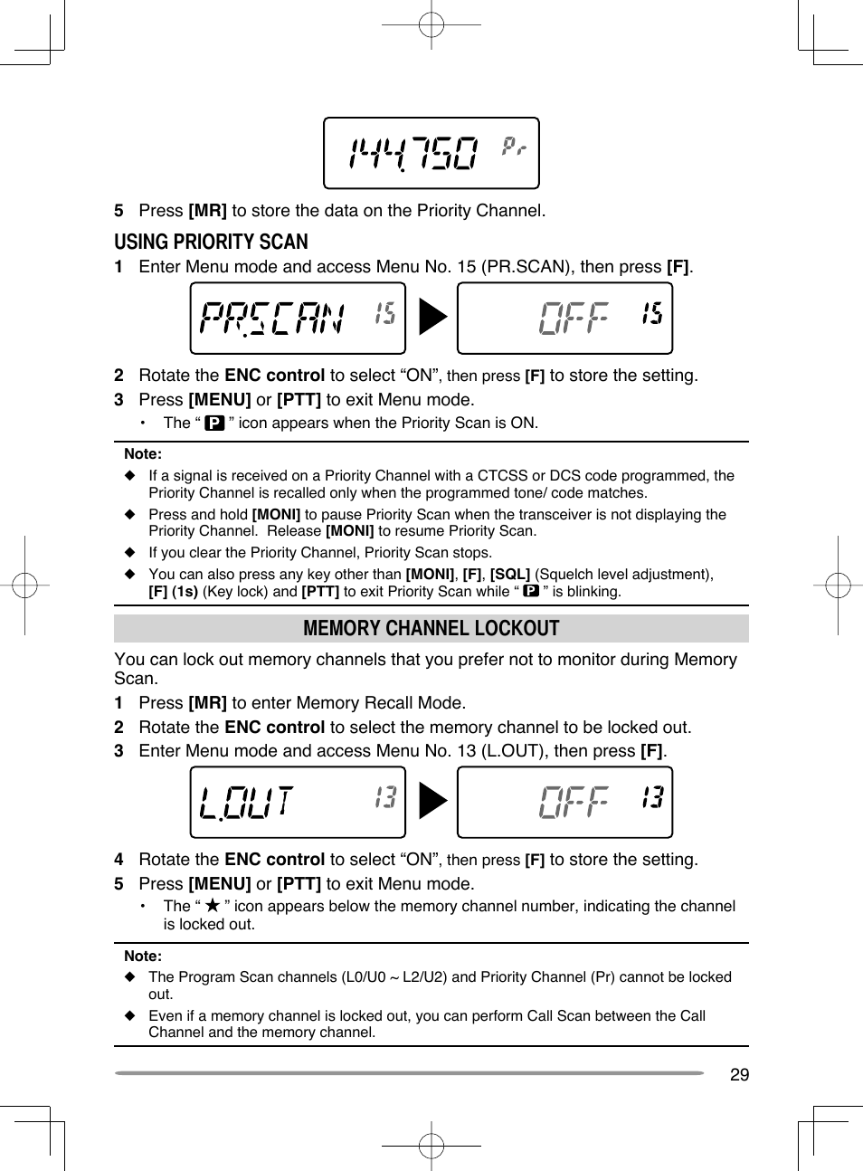 Using priority scan | Kenwood TH-K20A User Manual | Page 37 / 68