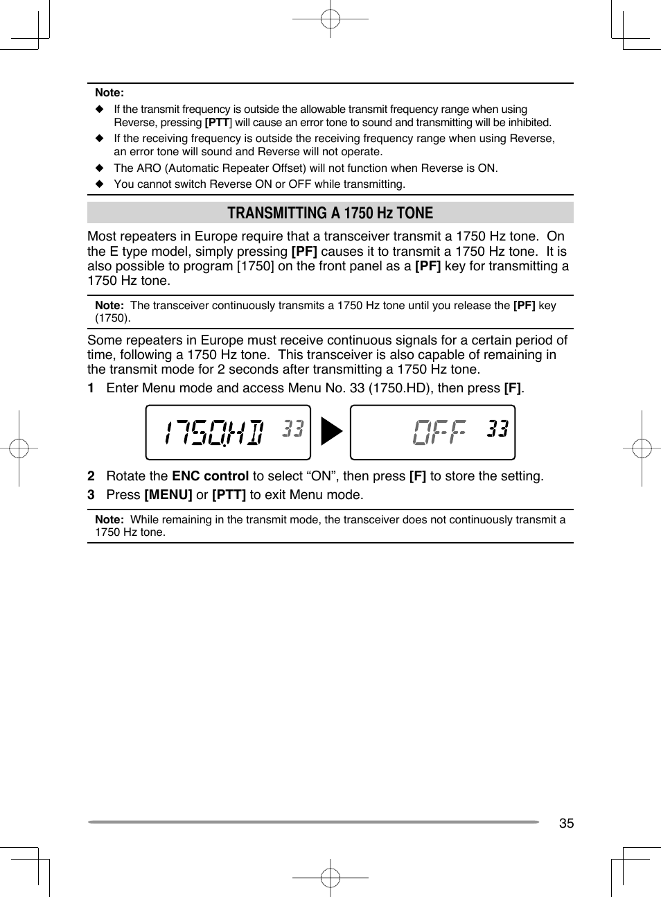 Transmitting a 1750 hz tone | Kenwood TH-K20A User Manual | Page 43 / 68