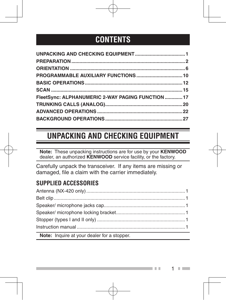 Kenwood NX-420 User Manual | Page 9 / 40