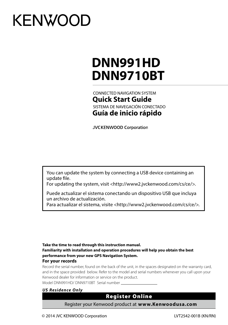 Kenwood DNN991HD User Manual | 68 pages
