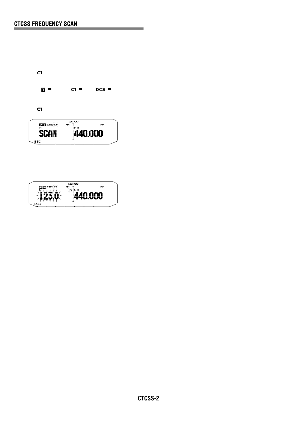 Ctcss-2 ctcss frequency scan | Kenwood RC-D710 User Manual | Page 22 / 73