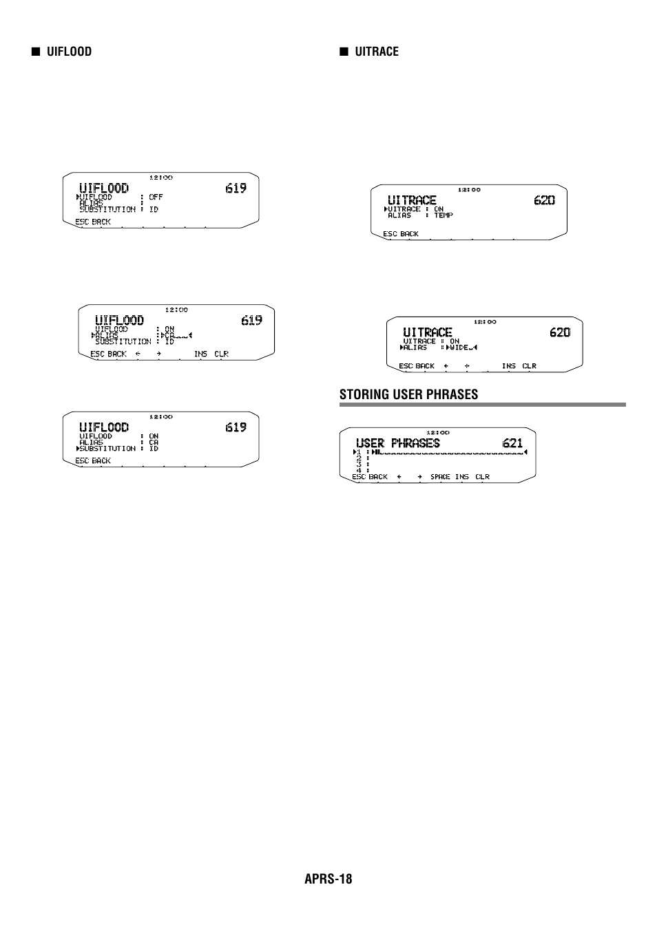 Aprs-18, Storing user phrases | Kenwood RC-D710 User Manual | Page 58 / 73