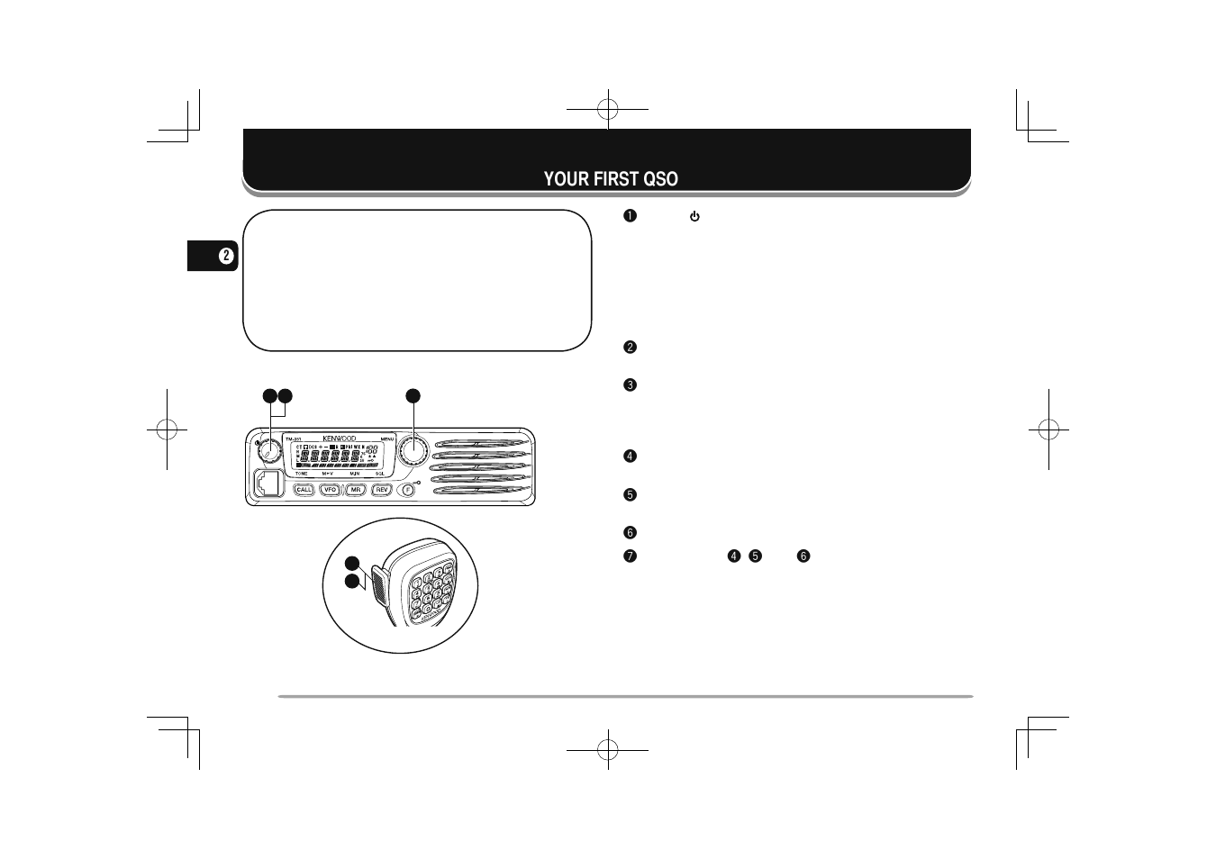 08 your first qso, Your first qso | Kenwood TM-281A User Manual | Page 15 / 79