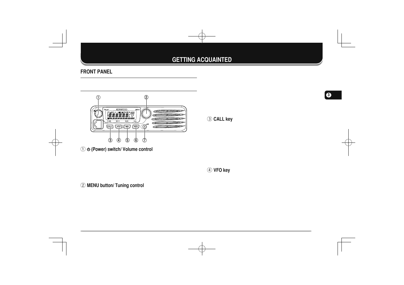 09 getting acquainted, Getting acquainted | Kenwood TM-281A User Manual | Page 16 / 79