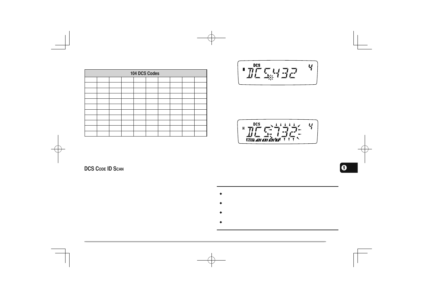 Dcs c, Id s | Kenwood TM-281A User Manual | Page 54 / 79