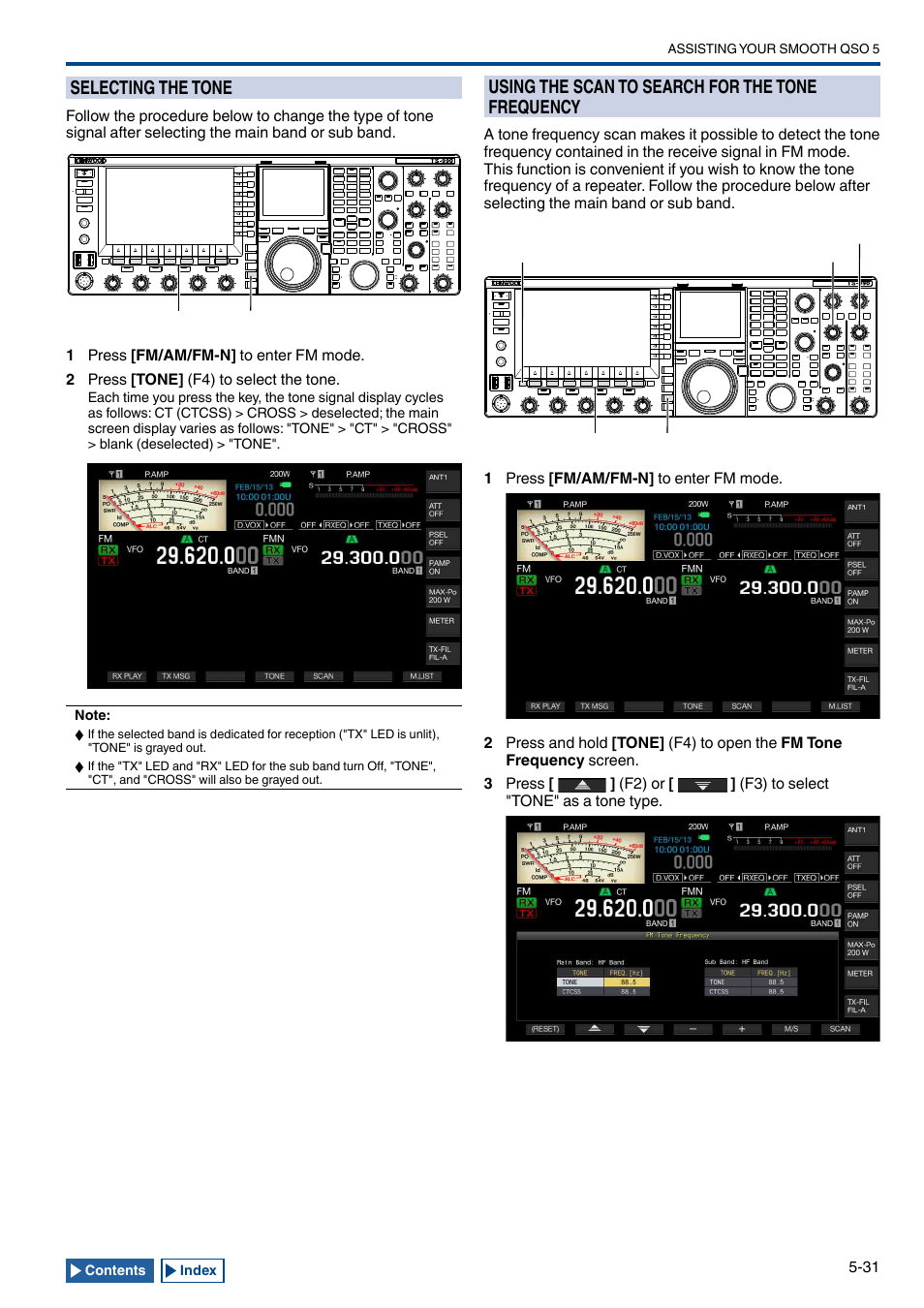 Selecting the tone, Using the scan to search for the tone frequency, Selecting the tone -31 | Kenwood TS-990S User Manual | Page 109 / 290