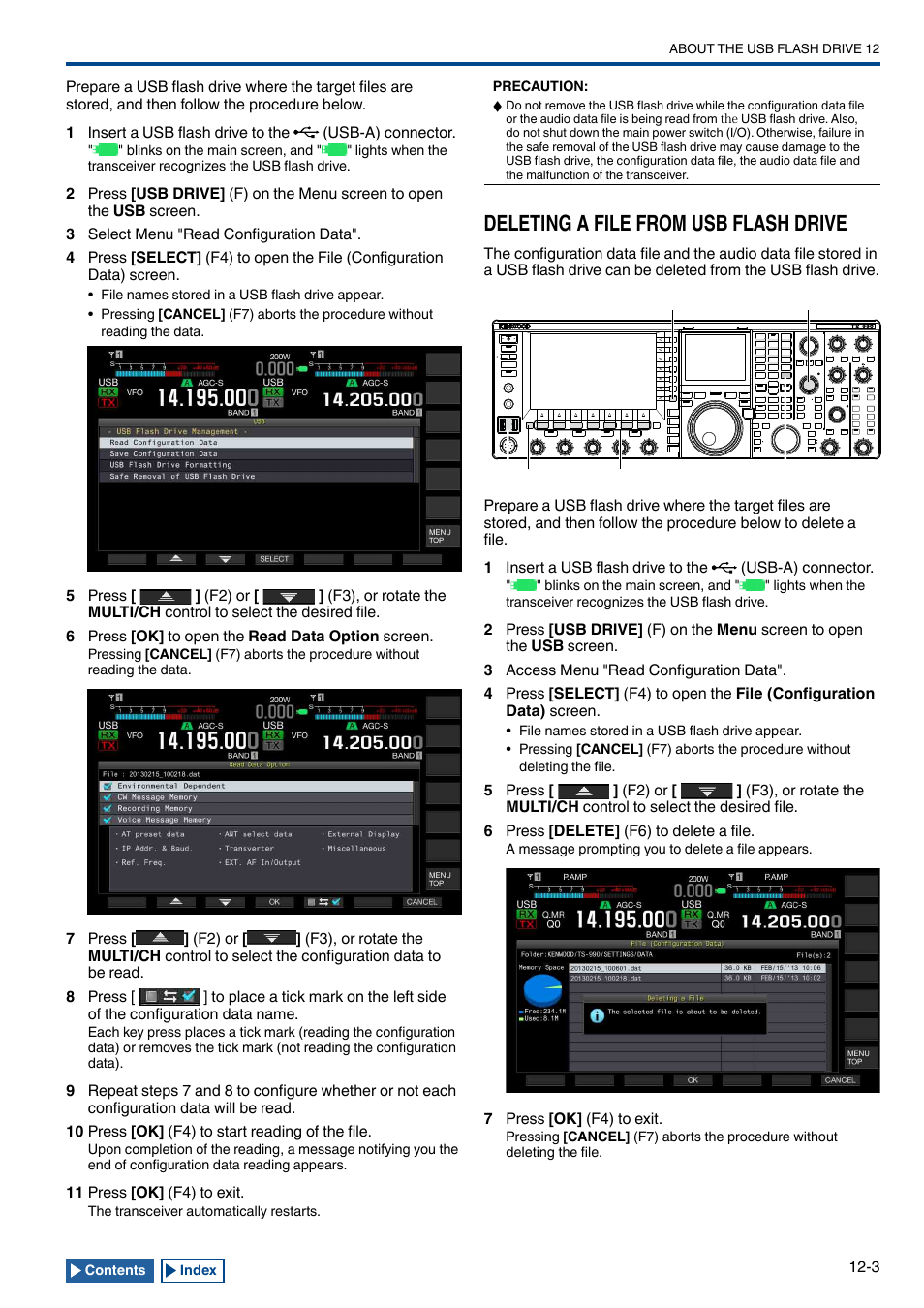 Deleting a file from usb flash drive, Deleting a file from usb flash drive -3 | Kenwood TS-990S User Manual | Page 201 / 290