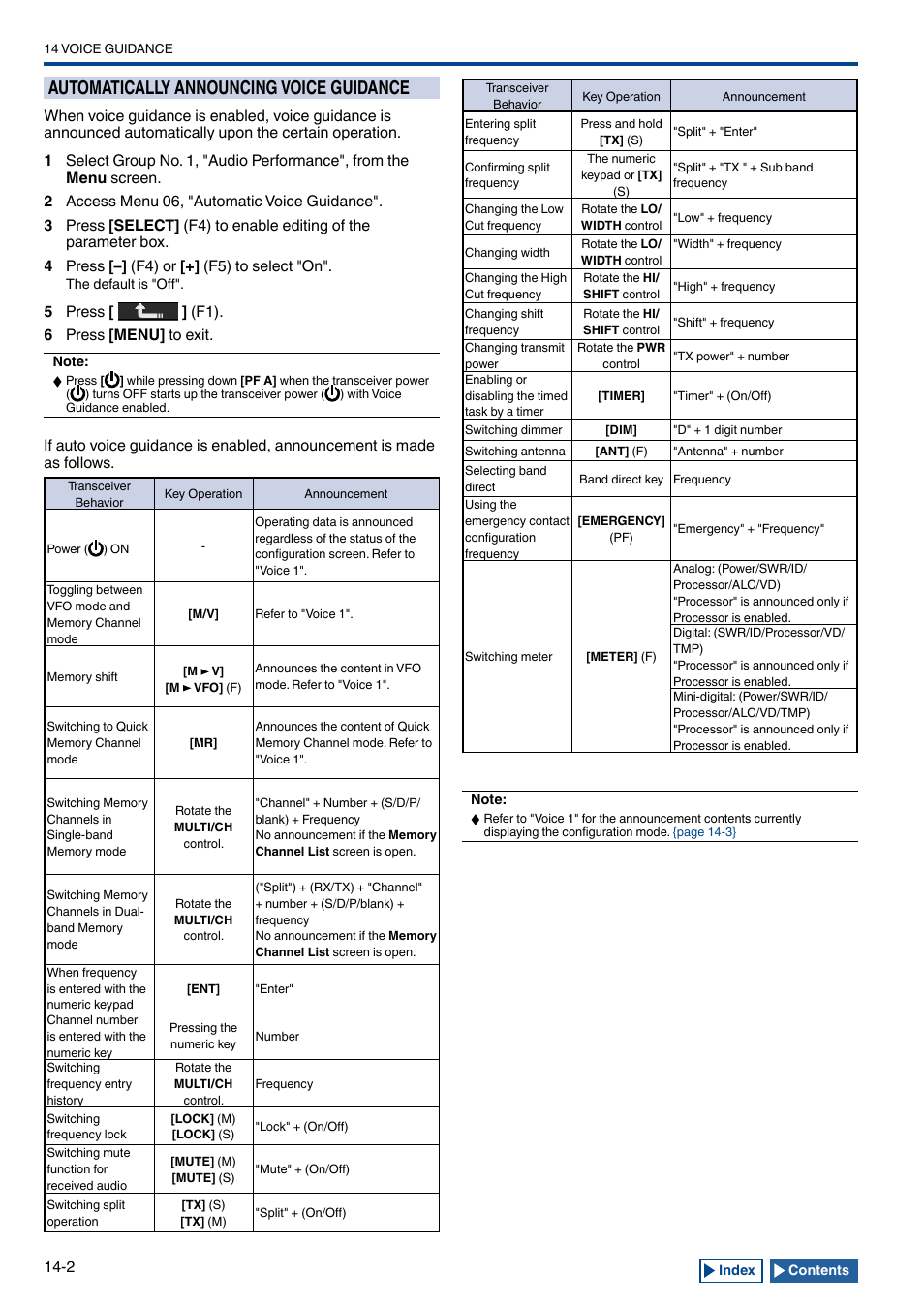 Automatically announcing voice guidance, Automatically announcing voice guidance -2, 5 press [ ] (f1). 6 press [menu] to exit | Kenwood TS-990S User Manual | Page 214 / 290