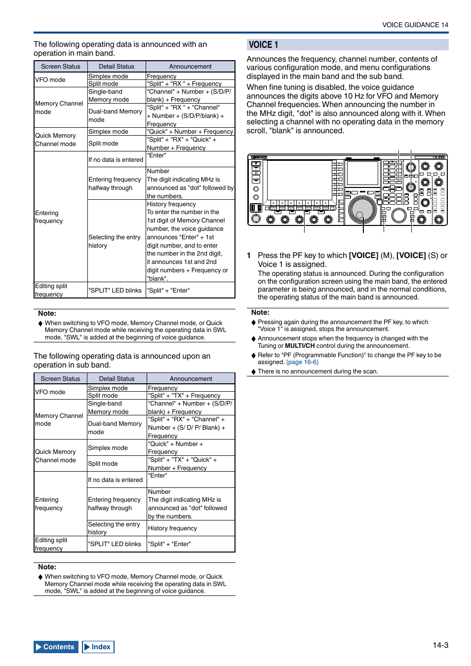 Voice 1, Voice 1 -3, Or the main band | Or the sub band | Kenwood TS-990S User Manual | Page 215 / 290