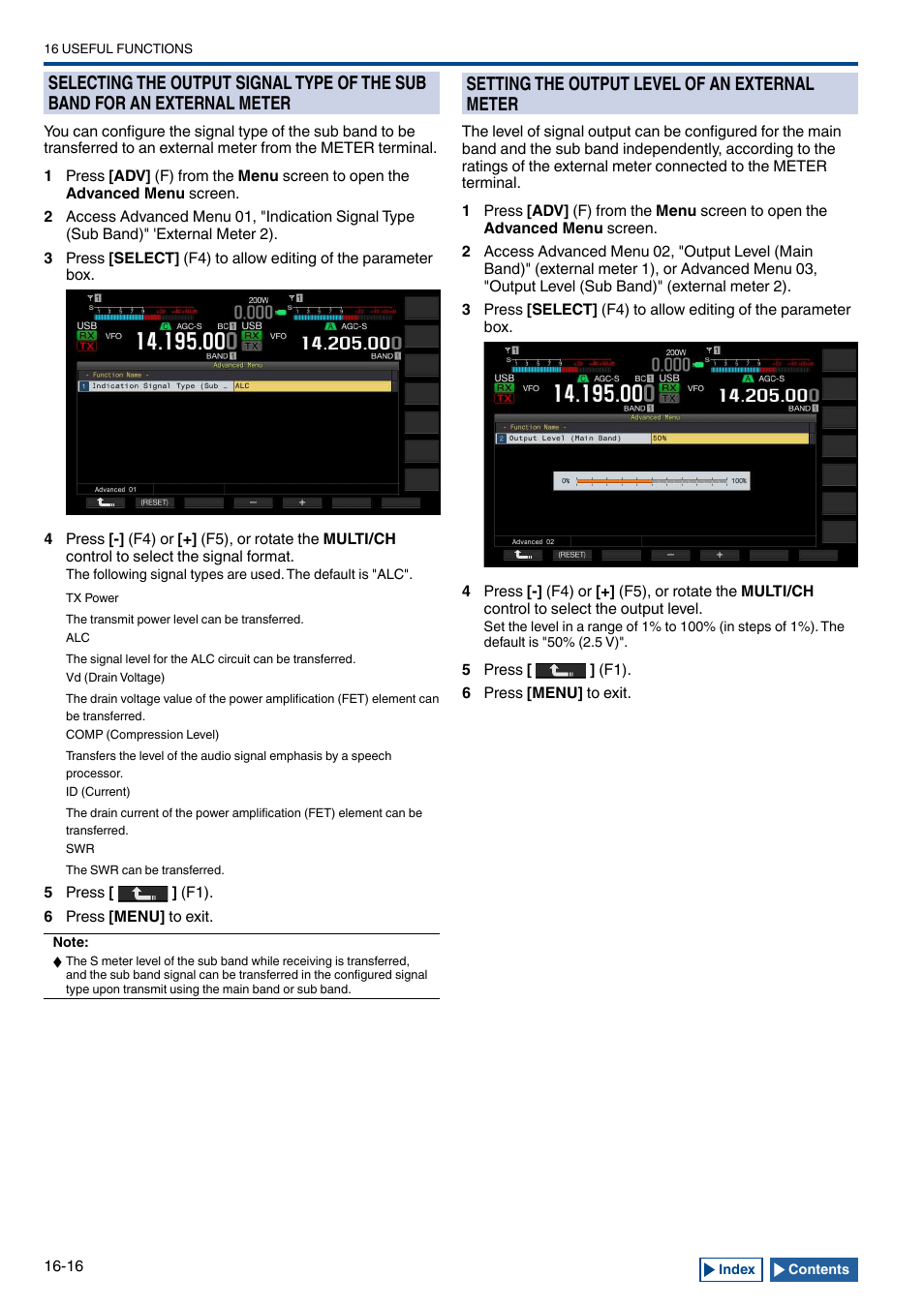 Setting the output level of an external meter, External meter -16, Setting the output level of an external meter -16 | Kenwood TS-990S User Manual | Page 248 / 290