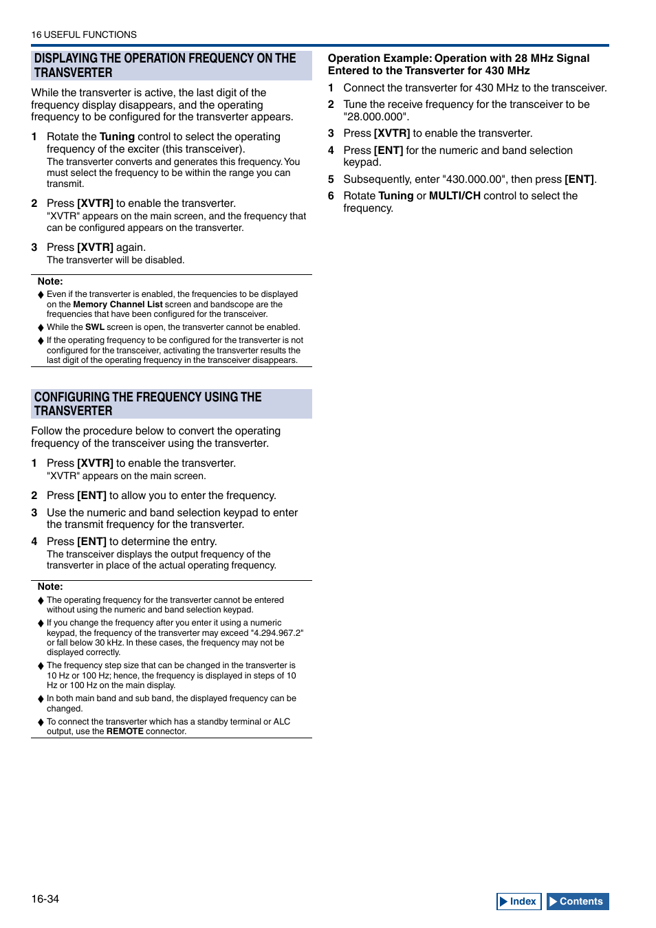 Configuring the frequency using the transverter | Kenwood TS-990S User Manual | Page 266 / 290