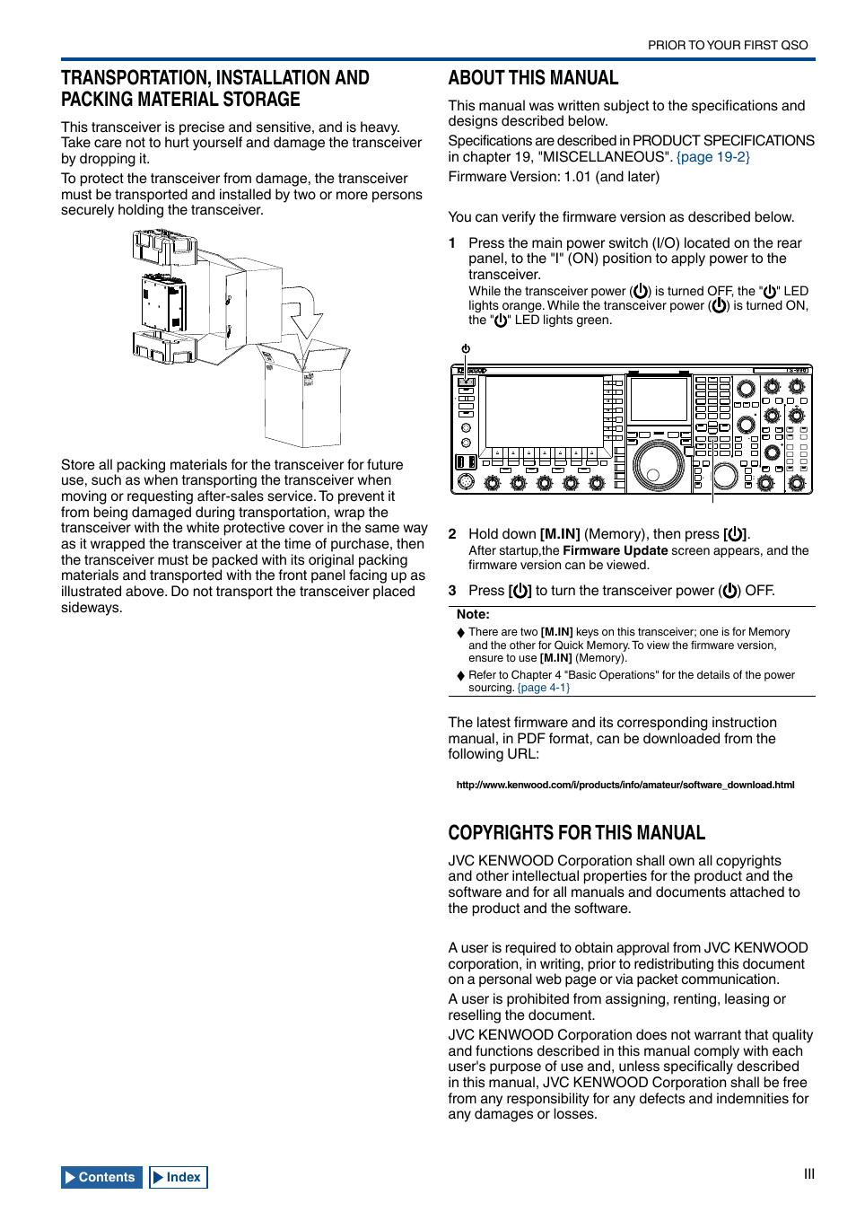 About this manual, Copyrights for this manual | Kenwood TS-990S User Manual | Page 5 / 290