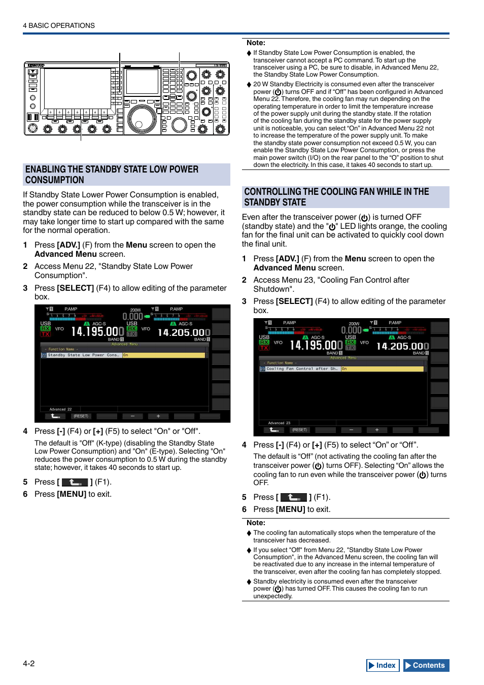 Enabling the standby state low power consumption | Kenwood TS-990S User Manual | Page 56 / 290