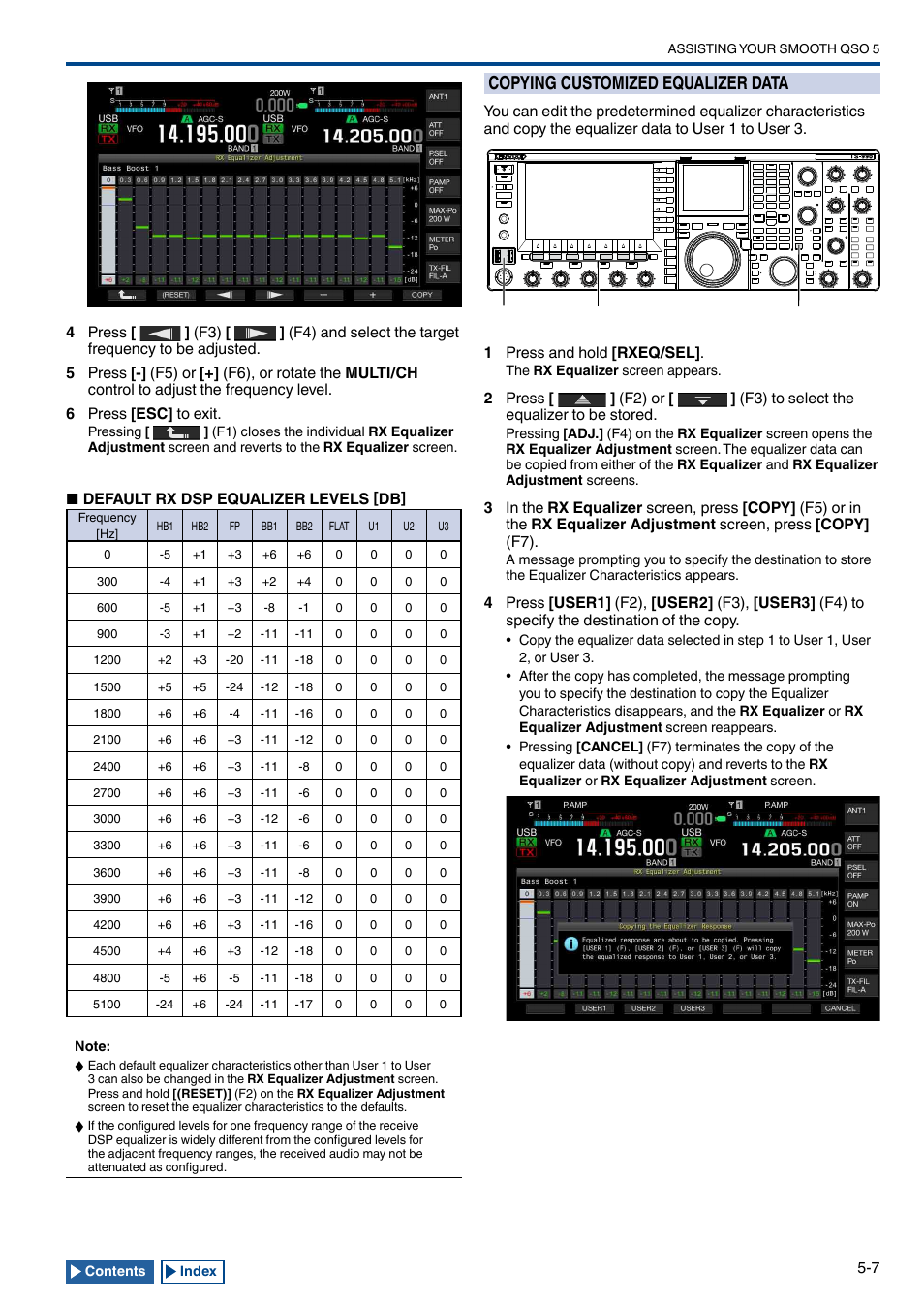 Copying customized equalizer data, Copying customized equalizer data -7 | Kenwood TS-990S User Manual | Page 85 / 290