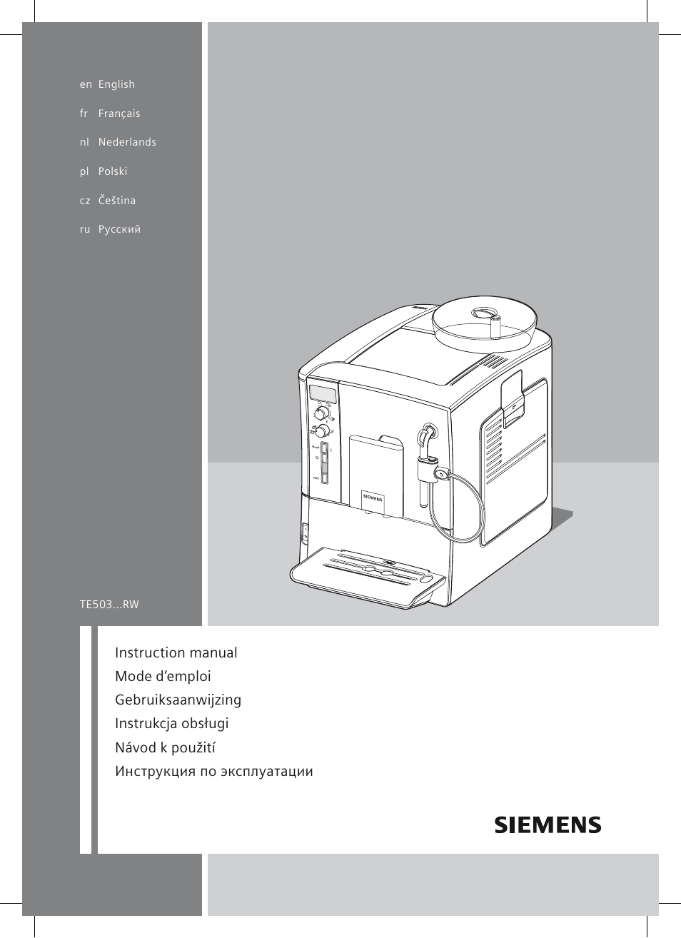 Siemens TE503209RW User Manual | 128 pages