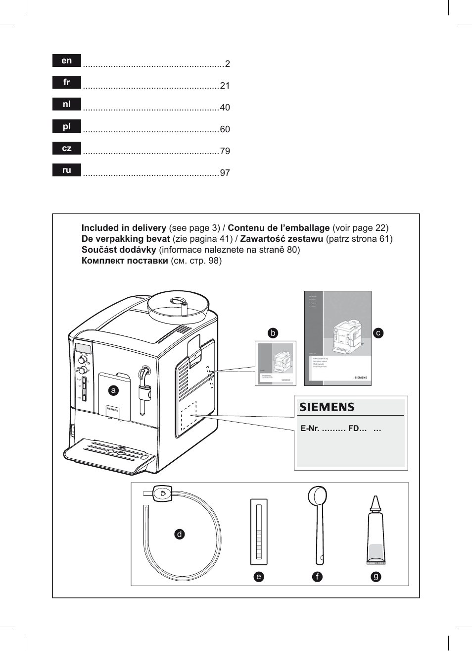 Siemens TE503209RW User Manual | Page 2 / 128