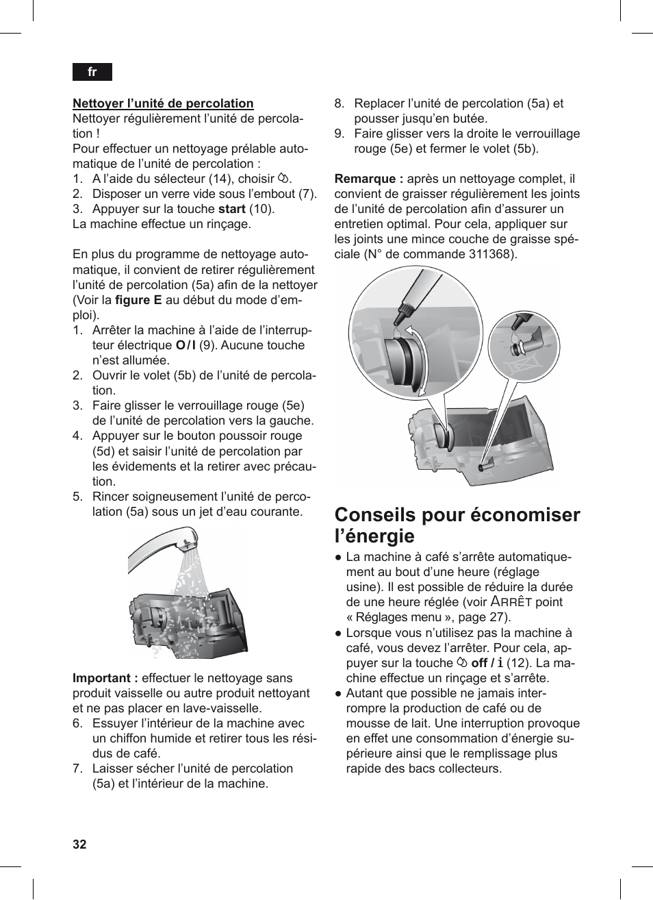 Conseils pour économiser l’énergie, Arrêt | Siemens TE503209RW User Manual | Page 36 / 128