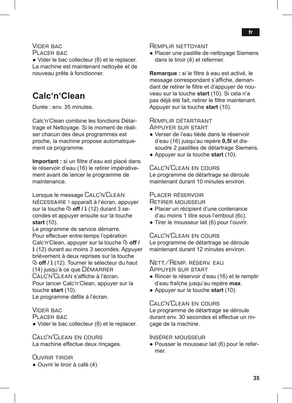 Calc‘n‘clean | Siemens TE503209RW User Manual | Page 39 / 128