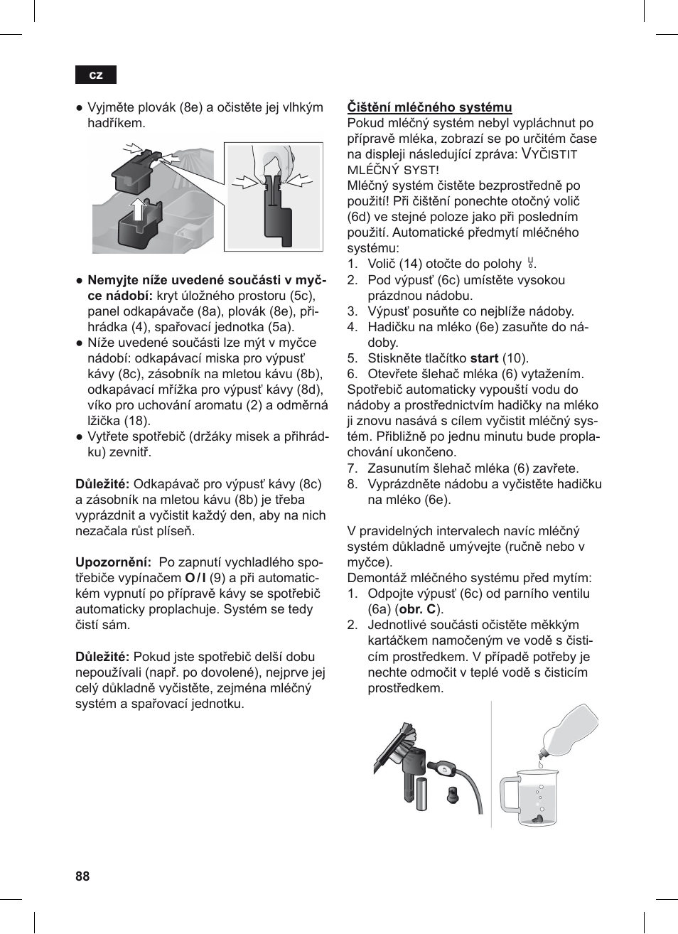 Vyčistit mléčný syst | Siemens TE503209RW User Manual | Page 92 / 128