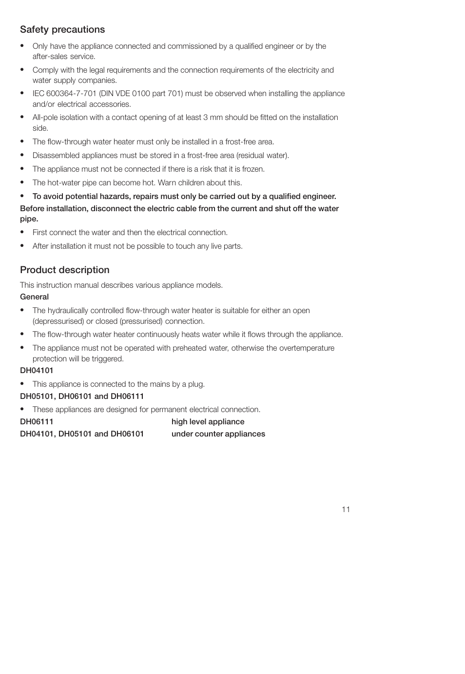 Siemens DH04101 User Manual | Page 11 / 49