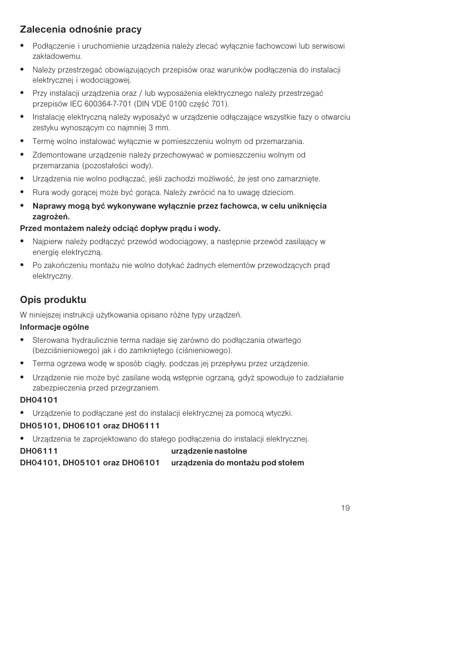 Siemens DH04101 User Manual | Page 19 / 49