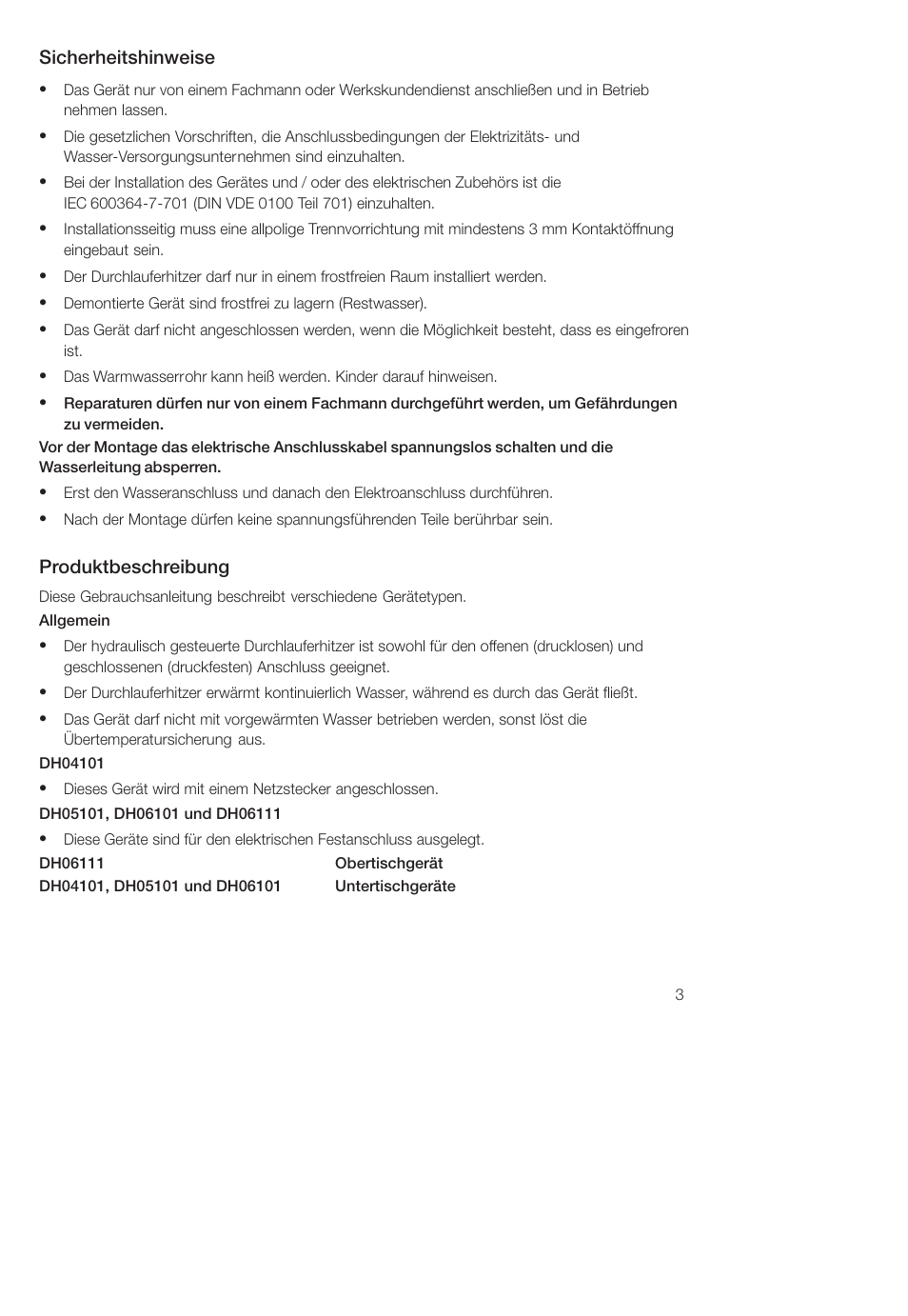 Siemens DH04101 User Manual | Page 3 / 49