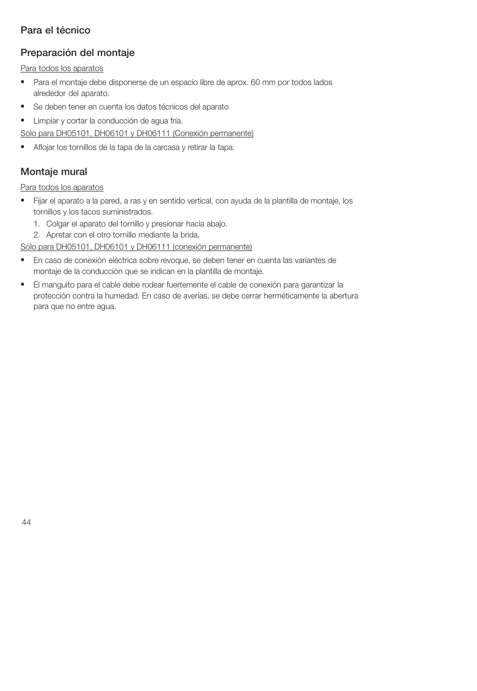 Siemens DH04101 User Manual | Page 44 / 49