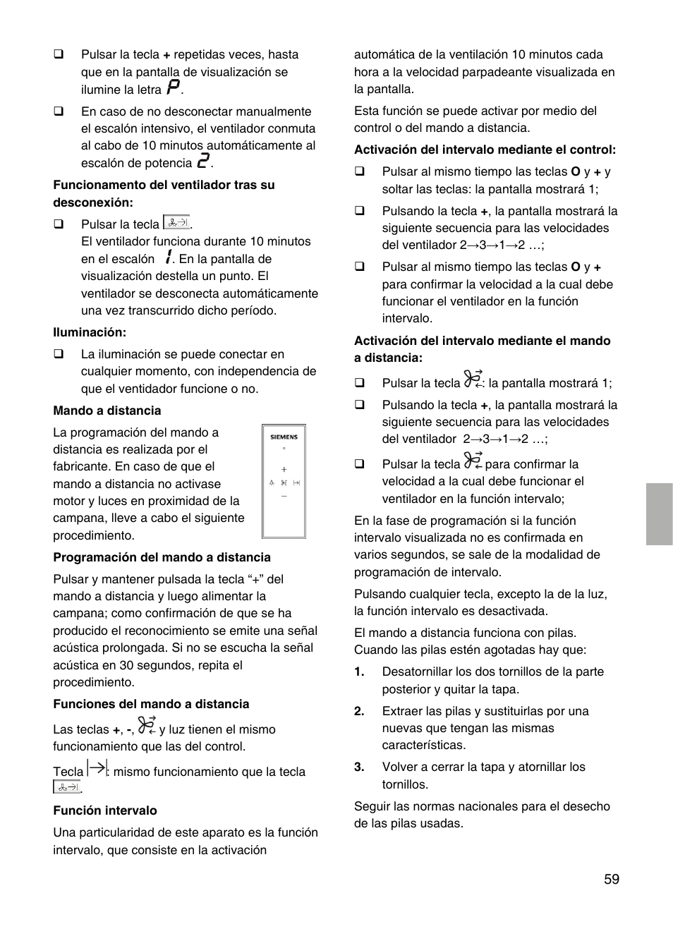 Siemens LF959RA50 User Manual | Page 59 / 124