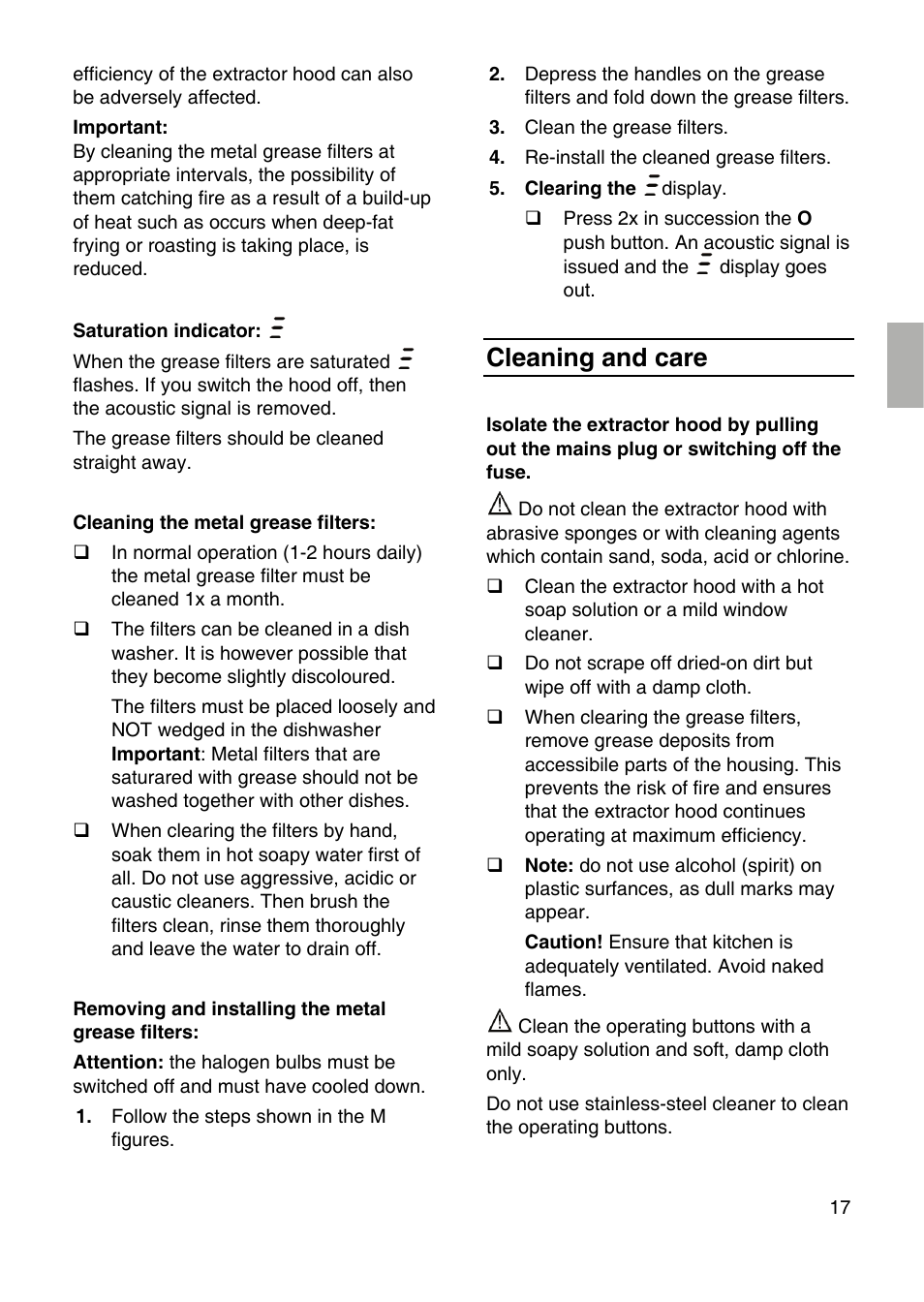 Cleaning and care | Siemens LF959RA50 User Manual | Page 17 / 100