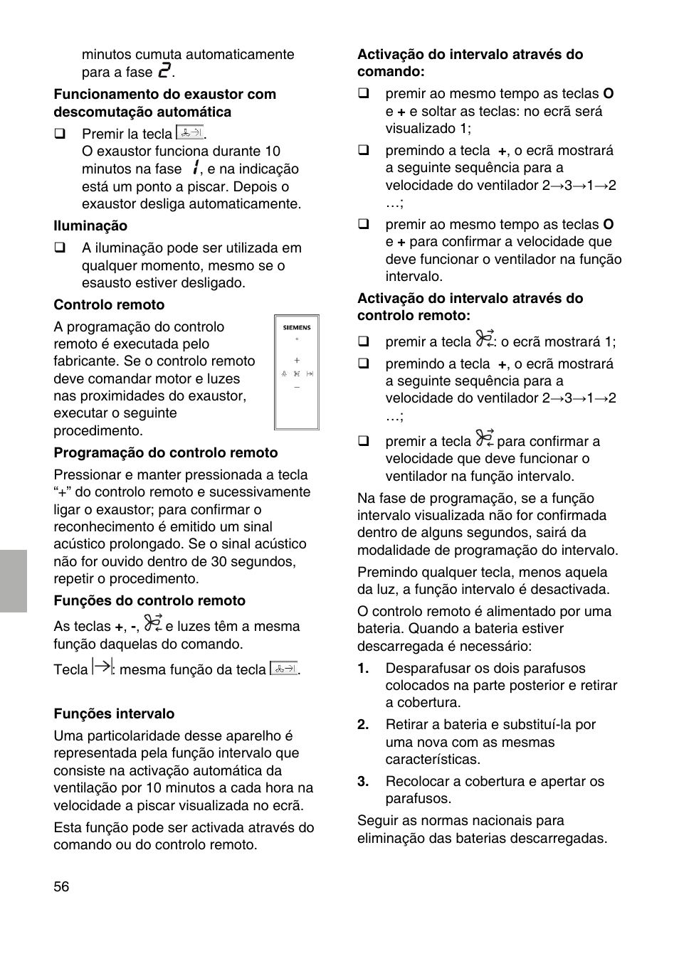 Siemens LF959RA50 User Manual | Page 56 / 100