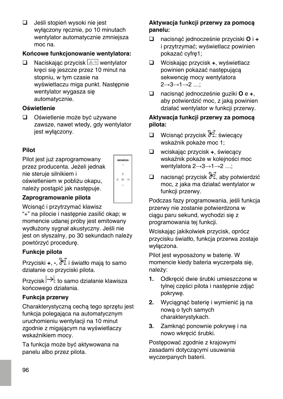 Siemens LF959RA50 User Manual | Page 96 / 100