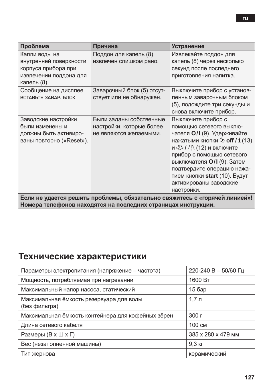 Технические характеристики | Siemens TE506209RW User Manual | Page 131 / 138