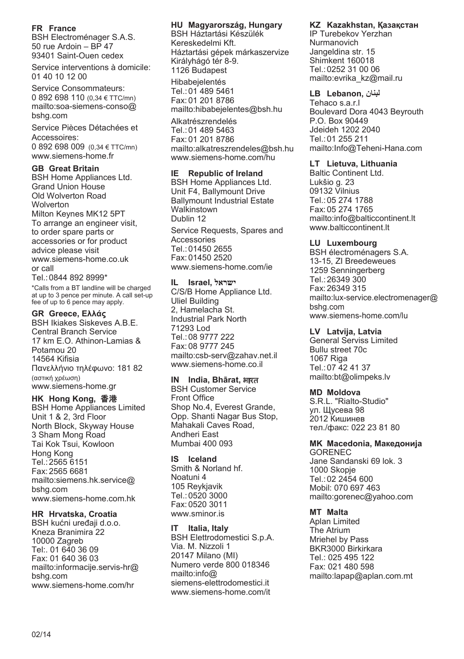 Siemens TE506209RW User Manual | Page 134 / 138