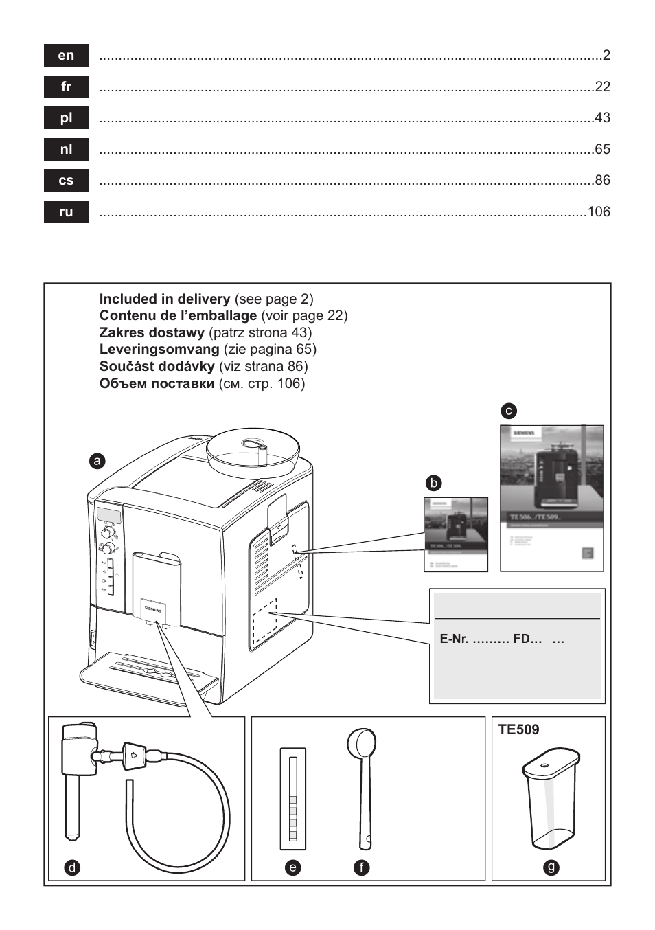 De f g, Ab c | Siemens TE506209RW User Manual | Page 2 / 138