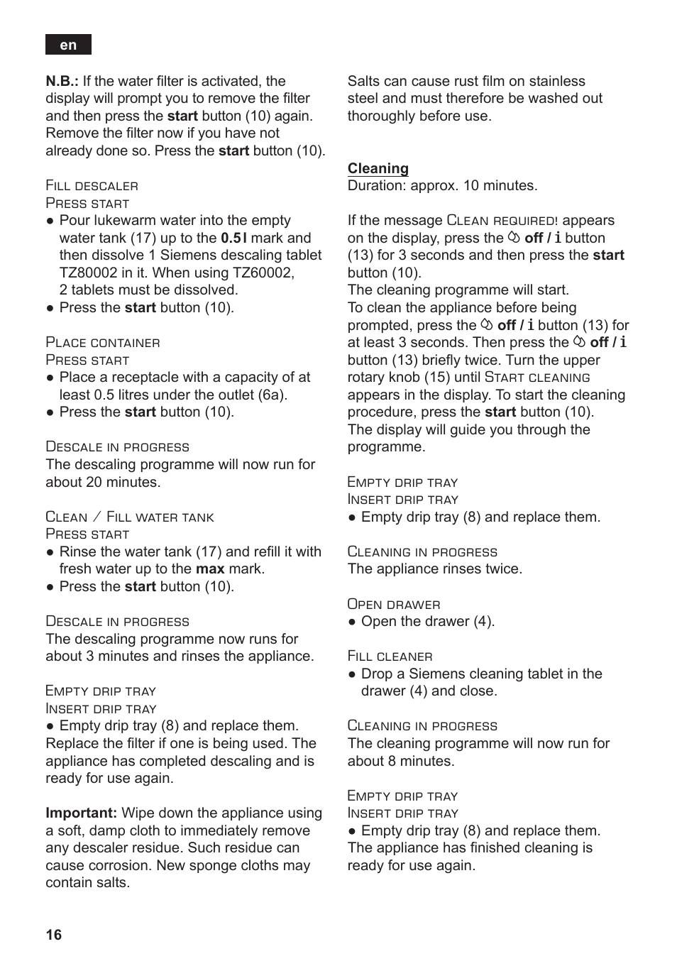 Siemens TE506209RW User Manual | Page 20 / 138