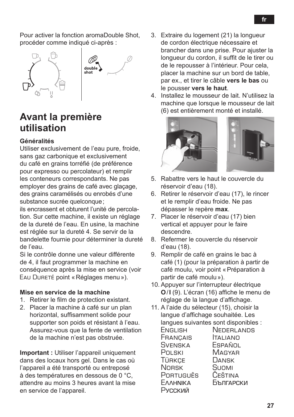 Avant la première utilisation | Siemens TE506209RW User Manual | Page 31 / 138