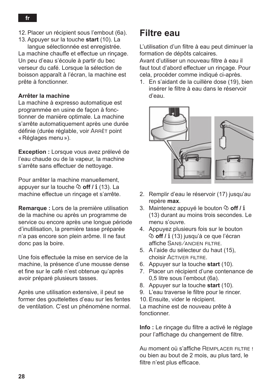 Filtre eau | Siemens TE506209RW User Manual | Page 32 / 138